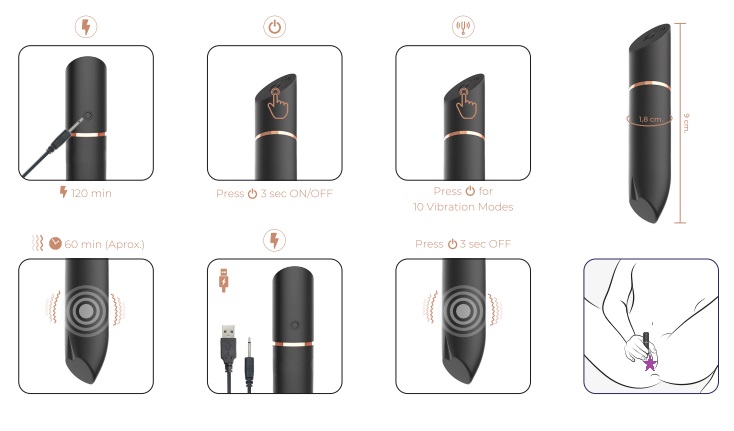 Adrien Lastic - Rocket Vibro Bullet - Black photo-6