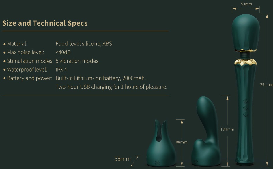 Zalo - Kyro Wand Massager - Turquoise Green photo-21