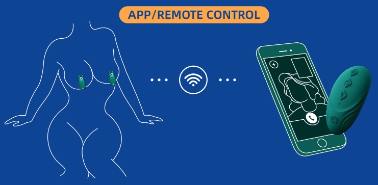 Zalo - Nave APP Vibro Nipple Clamps - Velvet Purple photo-2 Zalo - Nave APP Vibro Nipple Clamps - Velvet Purple photo-2