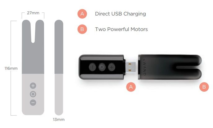 Le Wand - Deux Massager - Black photo-3